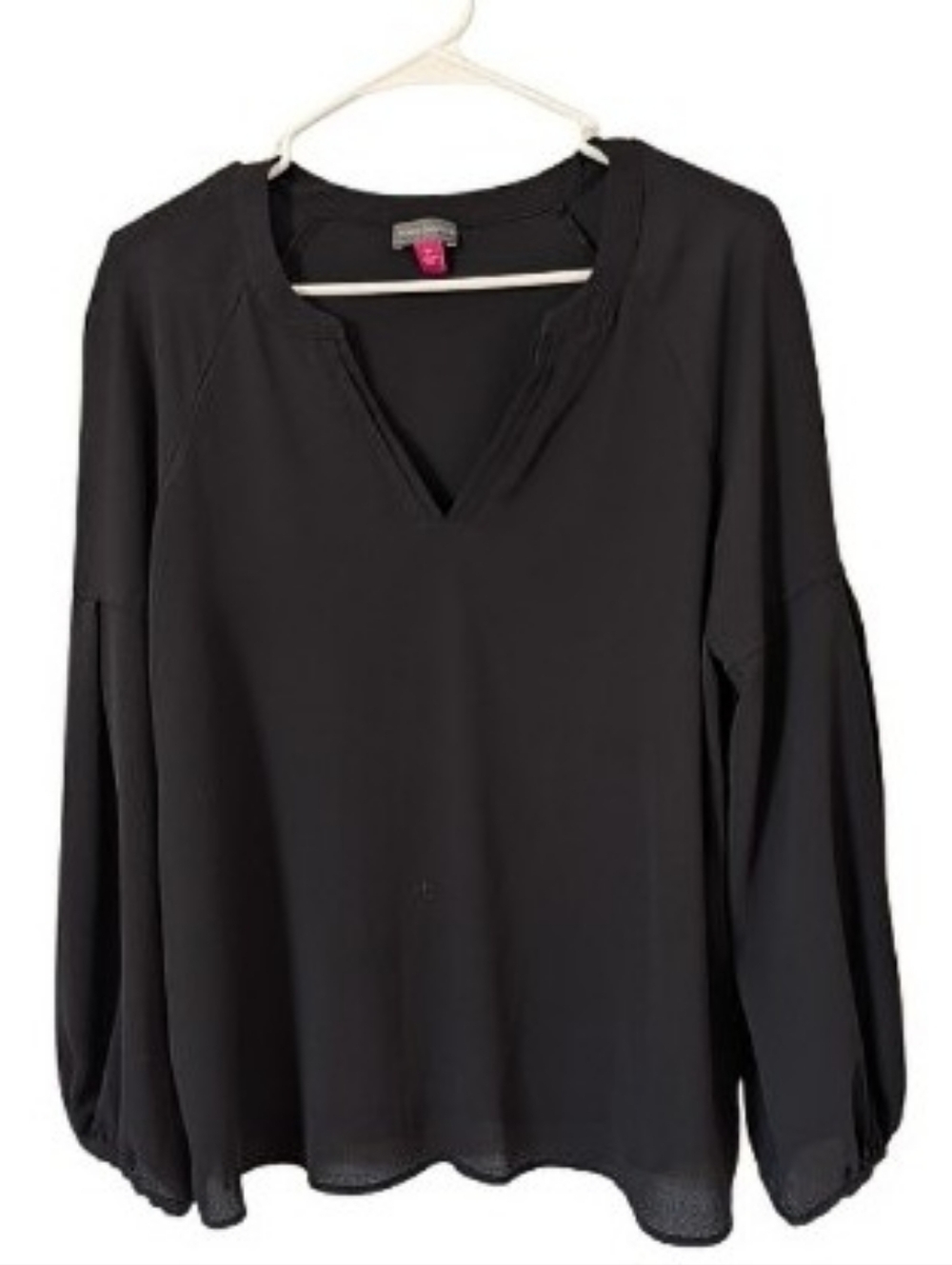 Vince Camuto Black Crepe Blouse Medium